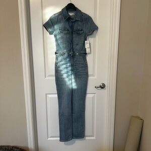 NWT Good American Blue Denim Jumpsuit